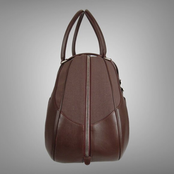 Samsonite Black Label Brown McQueen Women's Boarding Bag Leather Canvas - Picture 2 of 11